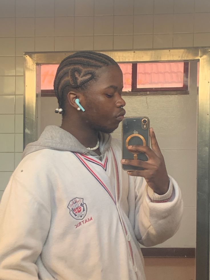 Cornrows With A Heart On The Side, Stud Cornrows, Star Cornrows Men, Heart Braids For Men, Heart Cornrows Men, Heart Braids Men, Heart Cornrows Braids, Cornrows Heart, Cornrows With Heart