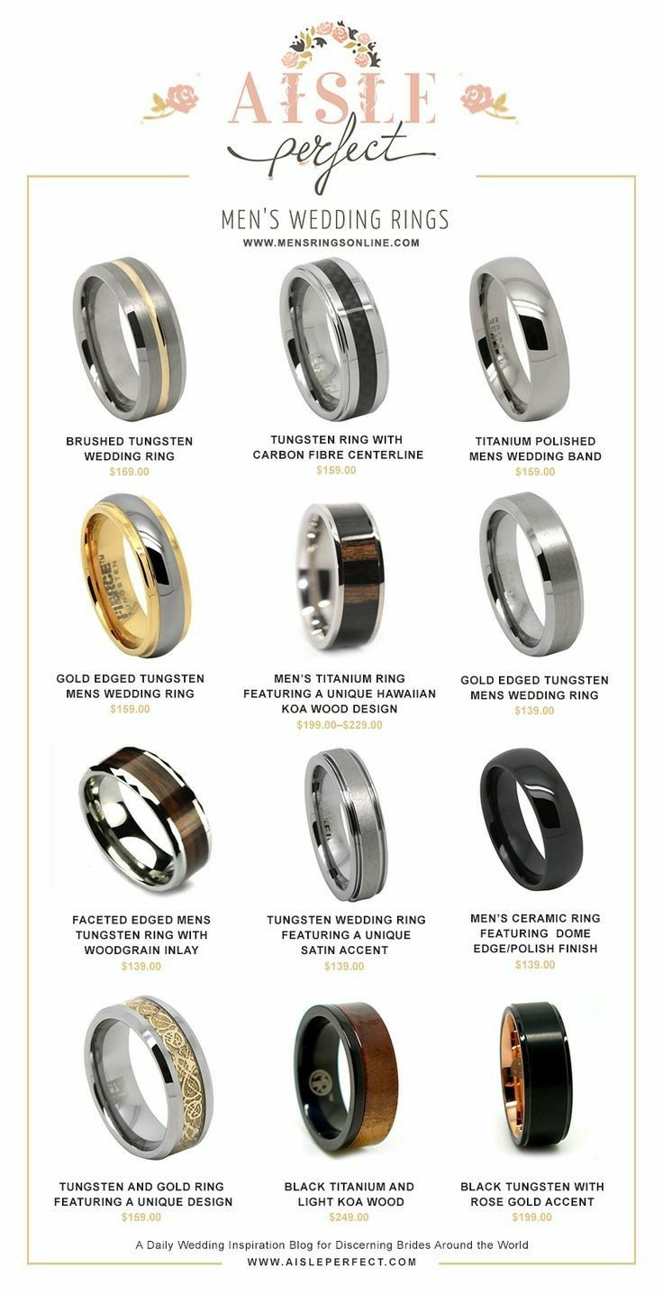 the different types of wedding rings are shown in this advertisement for asif jewels