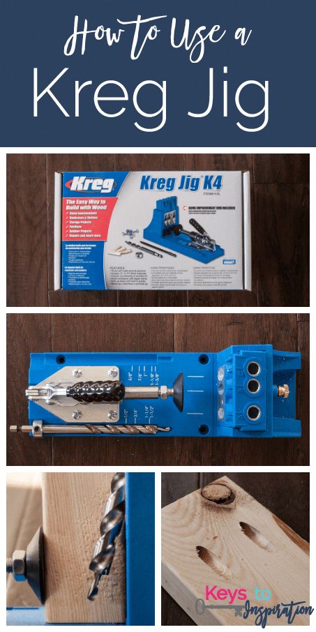 the instructions for how to use a kreg jig with woodworking tools