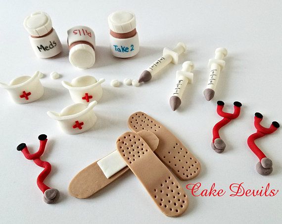 various medical items are arranged on a white surface with the words fake dentals written in red