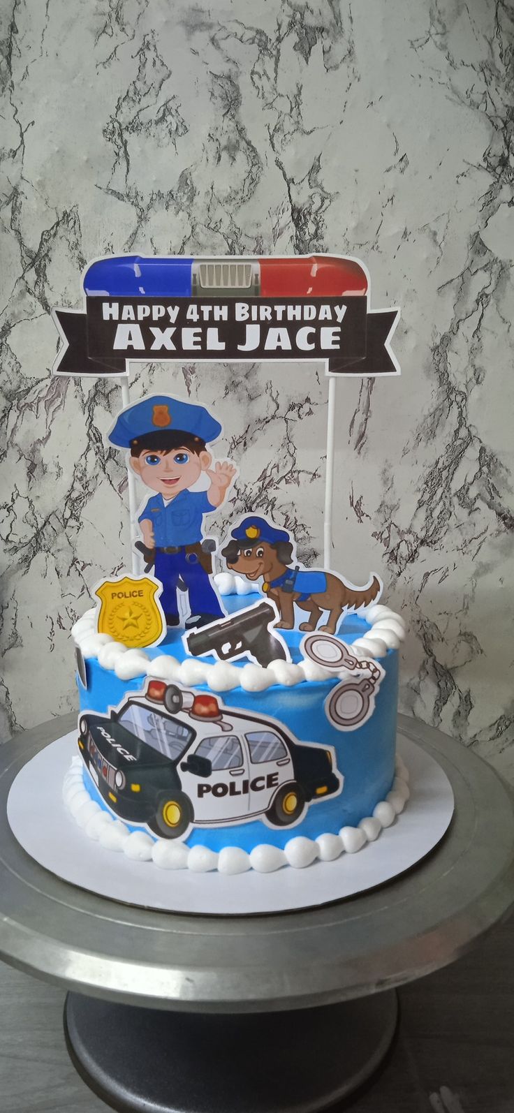 6x3 icing cake Police Cake Ideas Birthday, Police Cake Design, Police Cake Topper, Police Car Cake, Policeman Cake, Police Birthday Cakes, Police Cake, Batman Cake Topper, Police Cakes