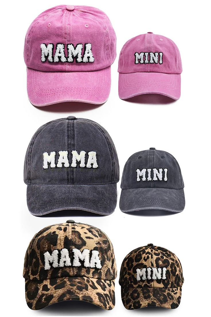 Mom & child hats sold separately! Hat features an adjustable back Perfect accessory for a casual day out in the sun Mom hat reads "Mama" & child hat reads "Mini" Available in Pink & Gray You and your little will be so cute in these matching "Mama & Mini" Baseball Cap. This classic style baseball cap has a cute glitter design it giving it that little girly touch that every one will adore. This hat is perfect for stubborn hair days or adding a cute touch to a casual outfit. This hat will help her Cute Adjustable Baseball Cap, Cute Adjustable Brimmed Baseball Cap, Adjustable Curved Brim Fun Dad Hat, Cute Adjustable Visor Hat, Casual Brimmed Fitted Hat For Baseball Season, Fun Adjustable Dad Hat, Playful Style Adjustable Baseball Cap With Curved Brim, Adjustable Cotton Mini Hats Casual Style, Adjustable Casual Mini Cotton Hats