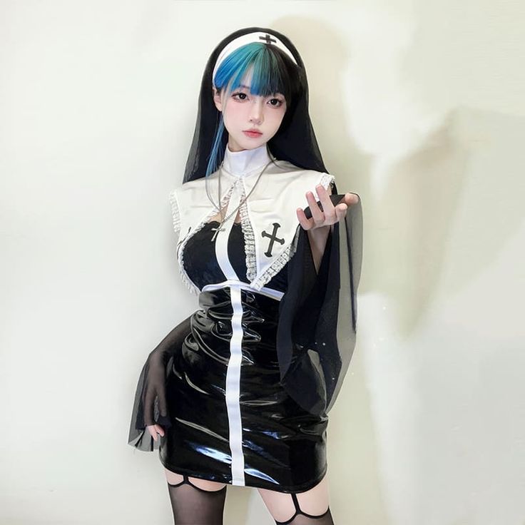 True Femininity, Nun Cosplay, Women Fancy Dress, Gothic Harajuku Fashion, Kawaii Cottagecore, Japanese Fashion Kawaii, Egirl Aesthetic, Egirl Fashion, Egirl Clothes