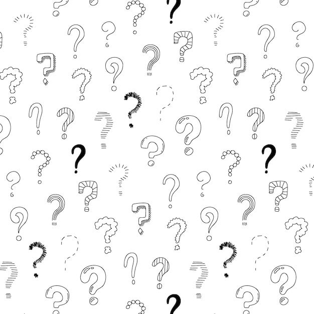 a lot of question marks on a white background