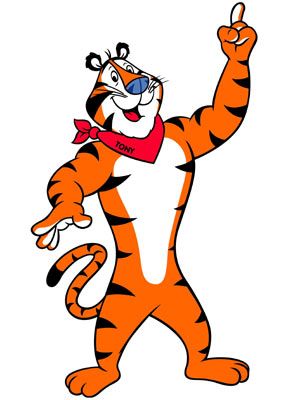 the tigger is holding up his hand and pointing at something in the air with both hands