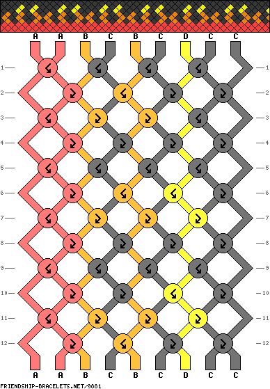 an image of the same pattern as shown in this diagram, but with different colors and numbers