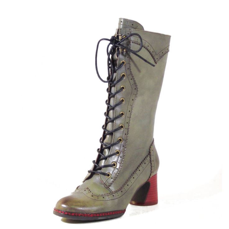 BE the beauty and the beast with these vintage inspired boots. Step in history with these vintage, retro inspired lace up GASTON boots, originally designed for high society women. Upper: Faux Leather Leather lining Zip closure Heel Height: 2" Block Heel Fits 13" - 17" circumference Knee High Lace Up Boots, Heels Unique, Granny Boots, The Beauty And The Beast, Victorian Boots, Peep Toe Shoes, High Society, Cat Walk, Retro Outfits