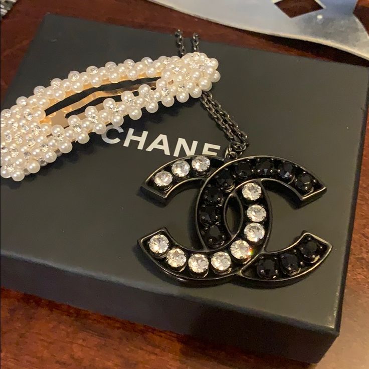 Chanel Necklace Been Worn Only Once Authentic Piece With No Receipt No Tags But Stamp On Necklace Aaa Quality Black Jewelry For Formal Occasions, Designer Black Round Jewelry, Designer Black Jewelry For Party, Designer Black Party Jewelry, Designer Black Necklaces For Gift, Designer Black Necklace As A Gift, Designer Black Necklace For Gift, Jewelry Chanel, Chanel Necklace