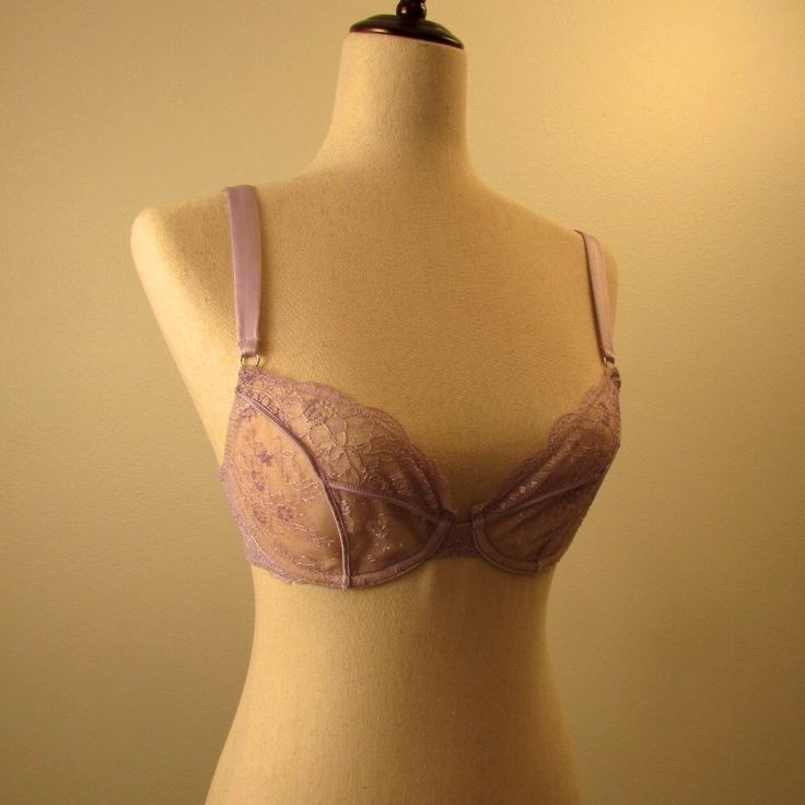 This Is An Unlined Lace Bra From Victoria's Secret In A Size 32c. The Bra Is New, With Tags Still Attached. The Color Is Lavender And The Lace Design Is Absolutely Stunning. The Bra Is A Part Of The Vs Designer Collection And Originally Priced At $98. Purple Fitted Bra With Removable Pads, Fitted Purple Bra With Removable Pads, Fitted Purple Bra With Padded Cups, Lavender Push-up Bra, Fitted Underwire Bra With Boning, Feminine Fitted Low-cut Bra, Victoria's Secret Feminine Purple Bra, Fitted Lace Bra By Victoria's Secret, Fitted Purple Bra Partially Lined