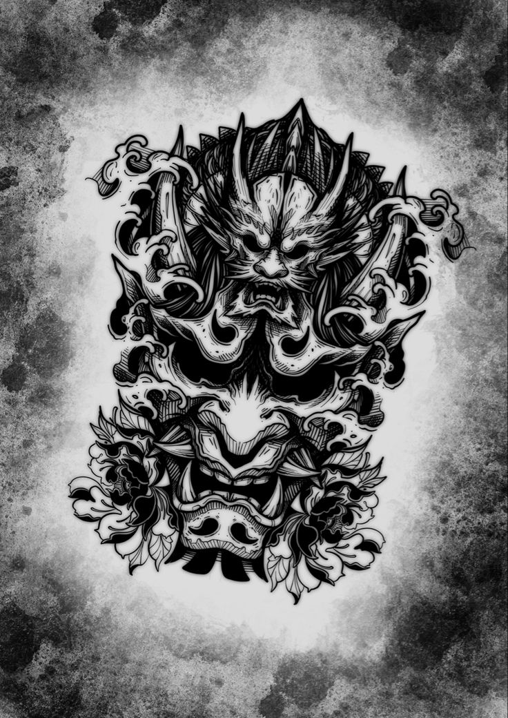 Hannya Maske Tattoo, Buddhism Tattoo, Oni Tattoo, Persian Tattoo, 70k Followers, Father Tattoos, Aztec Tattoo Designs, Hannya Mask, Samurai Tattoo Design