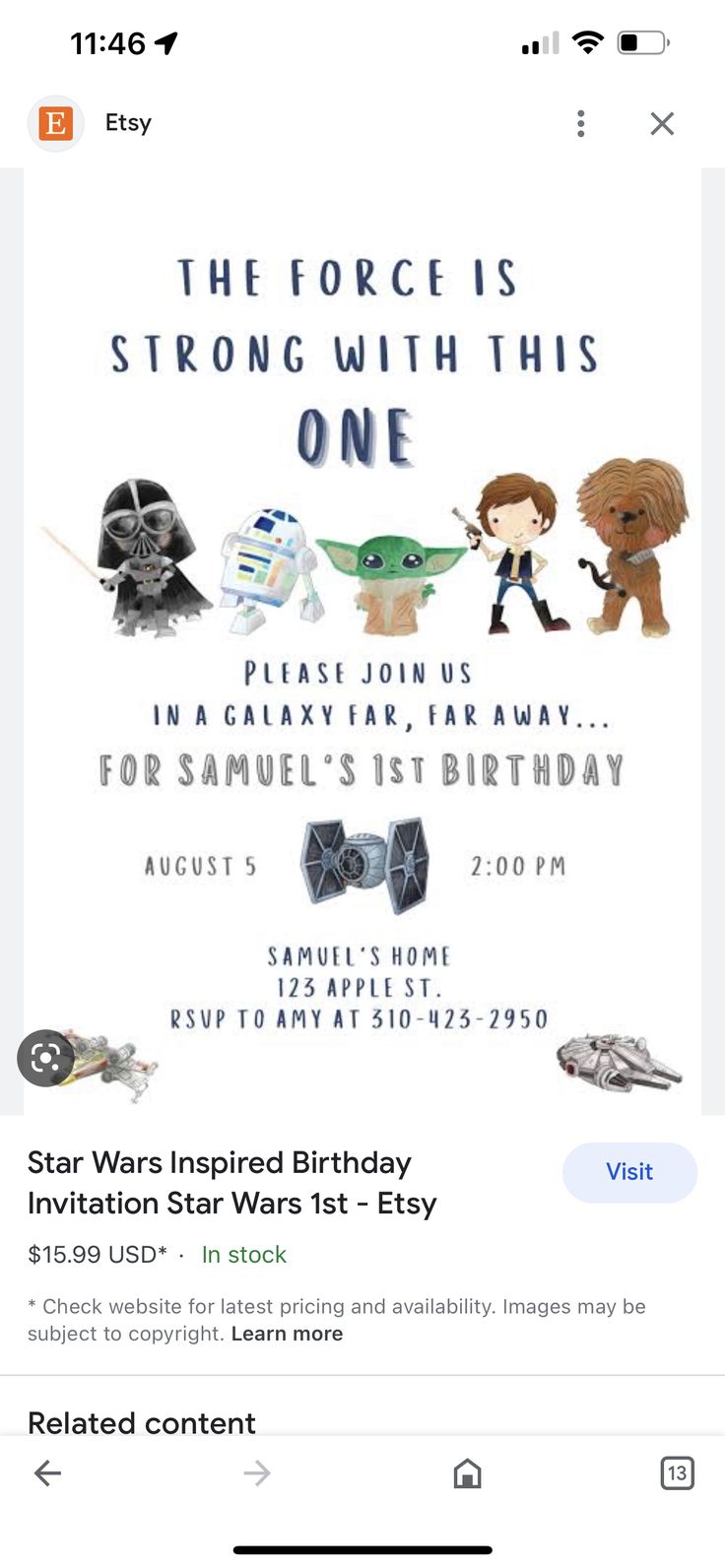 the force is strong with this one star wars birthday party