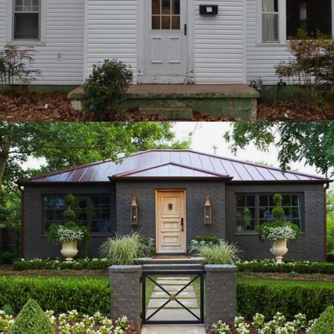 two pictures of the same house in different ways