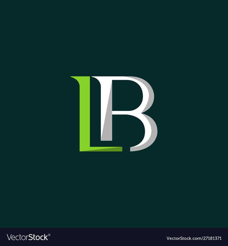 the letter b is made up of two letters with green and white stripes on it