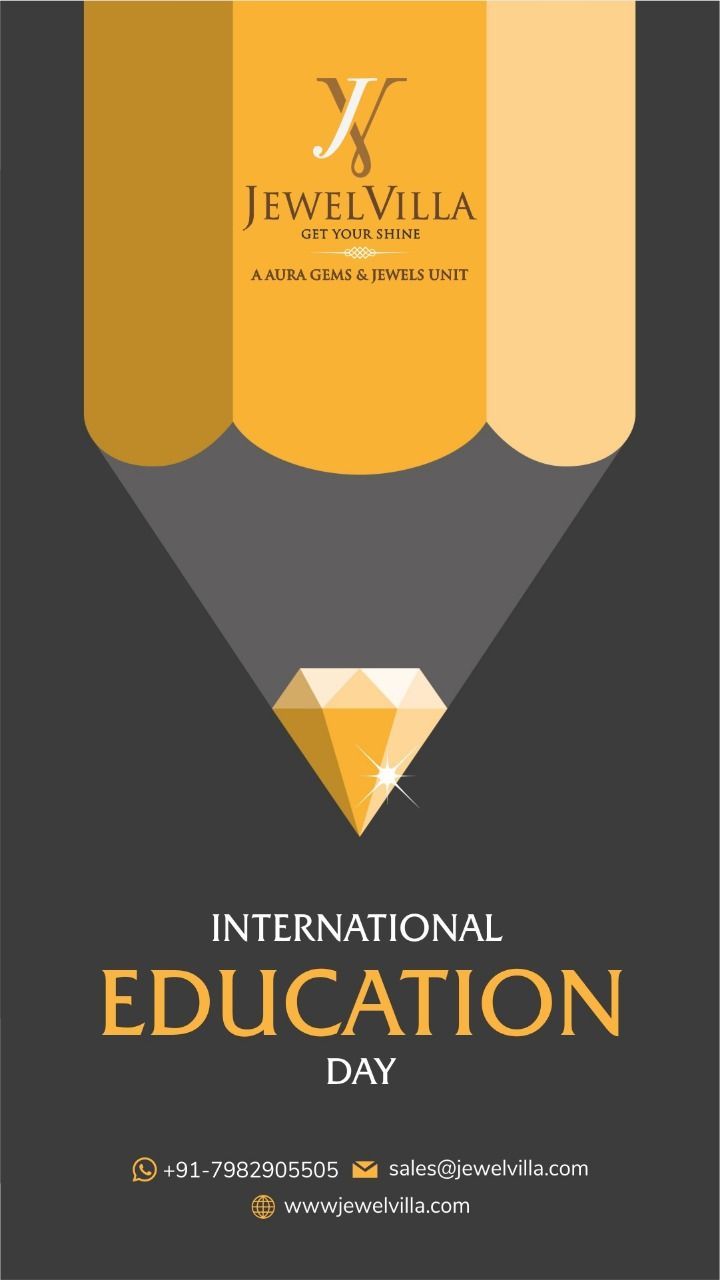 the international education day poster is shown with an image of a pencil and diamond on it