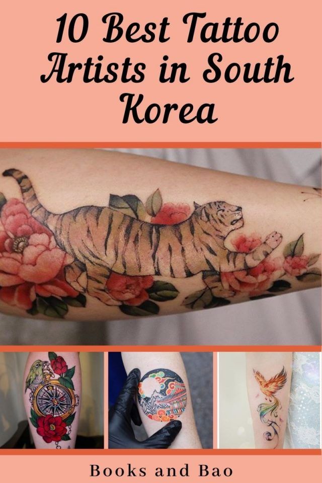 the cover of 10 best tattoo artists in south korea, books and baqs