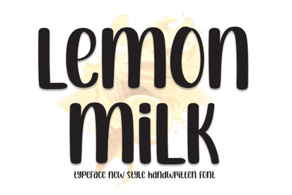 the words lemon milk are written in black and white