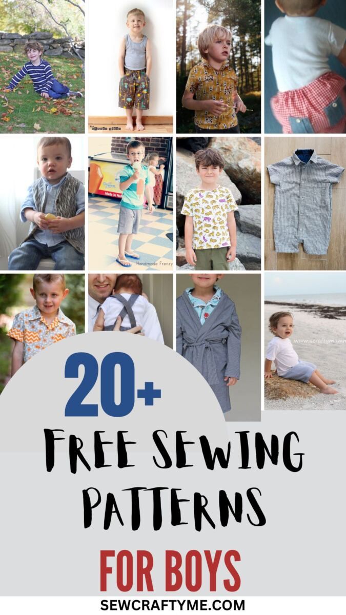 20 free sewing patterns for boys