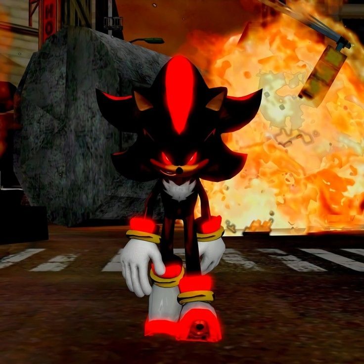 an image of a video game character in front of a large fire and flames background