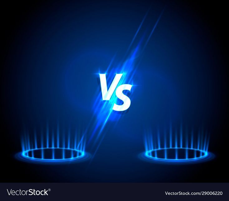 two burners with the word versus on them in front of a blue light background