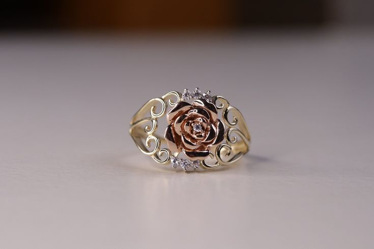 14k Pink Rose CZ Ring / 14k Vintage Flower Ring / Minimalist Gold Ring / Dainty Floral Ring / Gift For Her * Metal : 14k Gold * Condition : Brand New * Finish : Polished * Avg Weight: 3.08g * Gemstone: Cubic Zirconia RETURNS & EXCHANGES I gladly accept returns, exchanges, and cancellations Contact me within: 3 days of delivery Ship items back within: 7 days of delivery Request a cancellation within: 24 hours of purchase The following items can't be returned or exchanged Because of the nature of Minimalist Gold Ring, Floral Ring, Ring Minimalist, Cz Ring, Ring Dainty, Flower Ring, Rings Statement, Vintage Flowers, Ring Gift