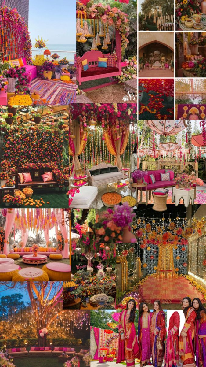 Indian Wedding Decorations Mehndi Decor, Wedding Mendhi Brides, Pakistan Wedding Decor, Theme Wedding Ideas Indian, Mehendi Night Decor, Hurdee Decor, Dholki Theme, Mehndi Theme Ideas, Mehndi Event Decoration