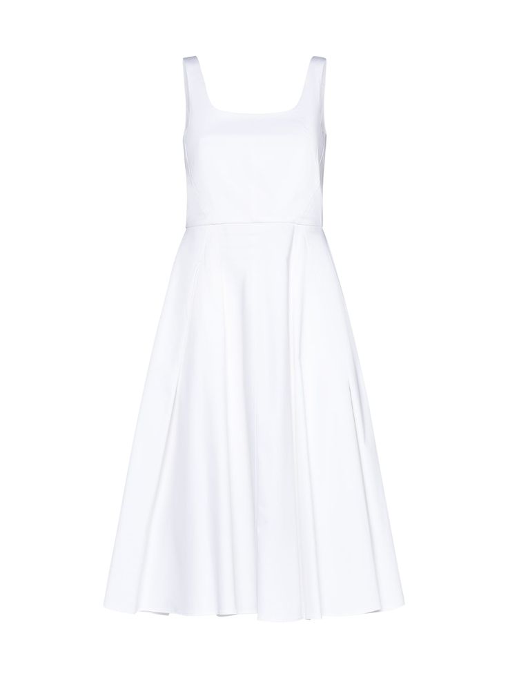 Dress from Blanca VitaComposition: Natural (veg)->cotton, 58% Synthetic->viscose, 40% Synthetic->elastane, 2% Italy Women, Moncler Women, Fitted Bodice, Full Skirt, Dress Codes, Luxury Boutique, Stretch Cotton, Dress Shop, Bodice