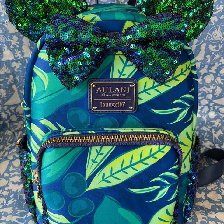 ***End Of Year Blowout Sale. Cheapest Sale Of Year! Feel Free To Send In Offer. Ships Same Day!*** Loungefly Aulani Resort & Spa Paradise Vibes Mini Backpack Exclusive Backpack Of Resort And No Longer Sold! Brand New Nwt Soft Fabric, Green And Blue Sequins, Plumeria Zipper Accents. Hidden Mickey On Back Of Backpack. Aulani Walt Disney World Disneyland Fantasyland Dca Magic Kingdom Moana Olu Shave Ice Mickey Mouse Minnie Mouse Disney Green Travel Bags, Green Disney Travel Bag, Disney Green Travel Backpack, Green Disney Travel Backpack, Green Disney Backpack For Travel, Disneyland Fantasyland, Aulani Resort, Loungefly Hello Kitty, Stitch Backpack