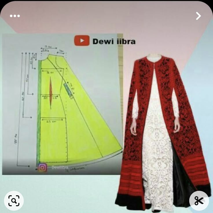 Cape Coat Pattern, Abaya Pattern, Dress Patterns Diy, Cape Fashion, Pattern Dress Women, Fashion Design Patterns, Couture Sewing Techniques, Blouse Pattern Sewing, Cape Coat