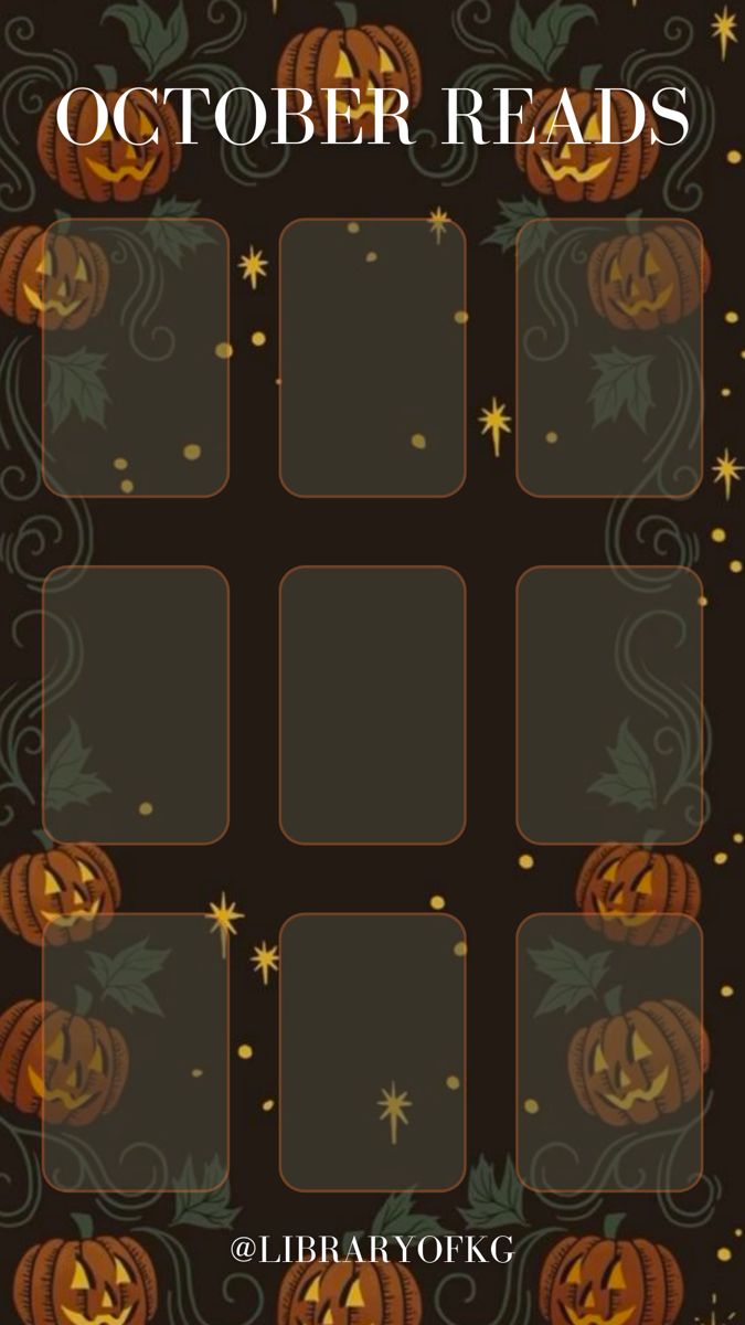 a poster with pumpkins on it and the words'october reads'in black