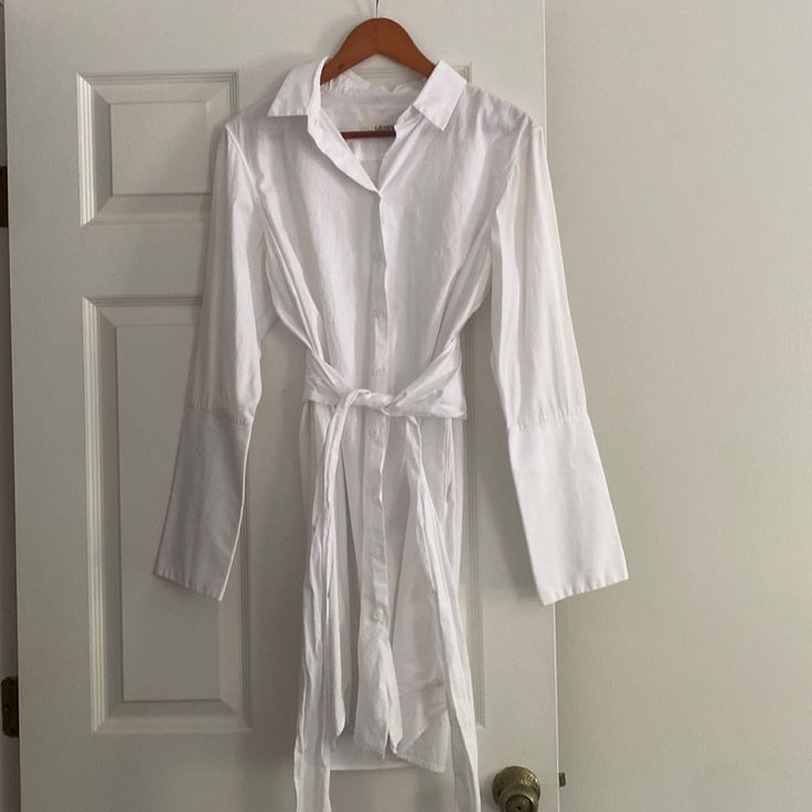 Only Worn Once, Still In Great Shape, A Classic Piece Nyc Dresses, Button Up Dress, Grammar, Colorful Dresses, Button Up, Color White, Long Sleeve Dress, Size 10, Womens Dresses