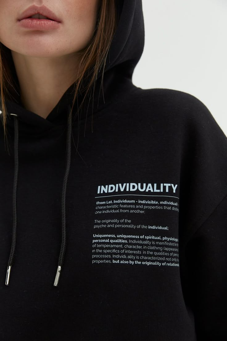 Hoodie Personality Black – ALMZV Personal Qualities, Model Man, Merch Hoodie, Model Woman, Streetwear Men Outfits, Streetwear Tshirt, Apparel Design, Hoodie Design, Winter Wear