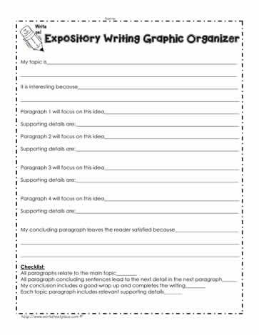 an expoptory writing graphic organizer