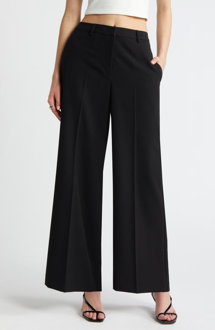 Open Edit Wide Leg Pants | Nordstrom New Yorker Shop, Summer Wardrobe Essentials, Pretty Blouses, Swimming Outfit, Nordstrom Anniversary Sale, Sports Blazer, Fashion People, Designer Jeans, Comfortable Dress