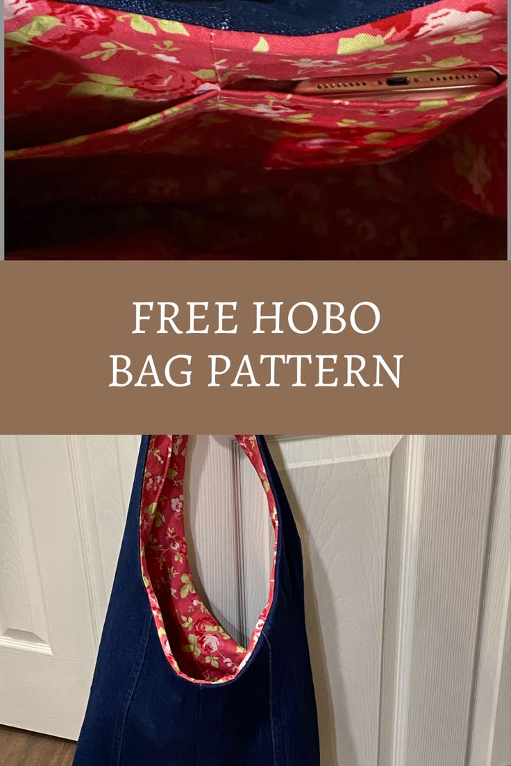 the free hobo bag pattern is easy to sew and can be used as a purse