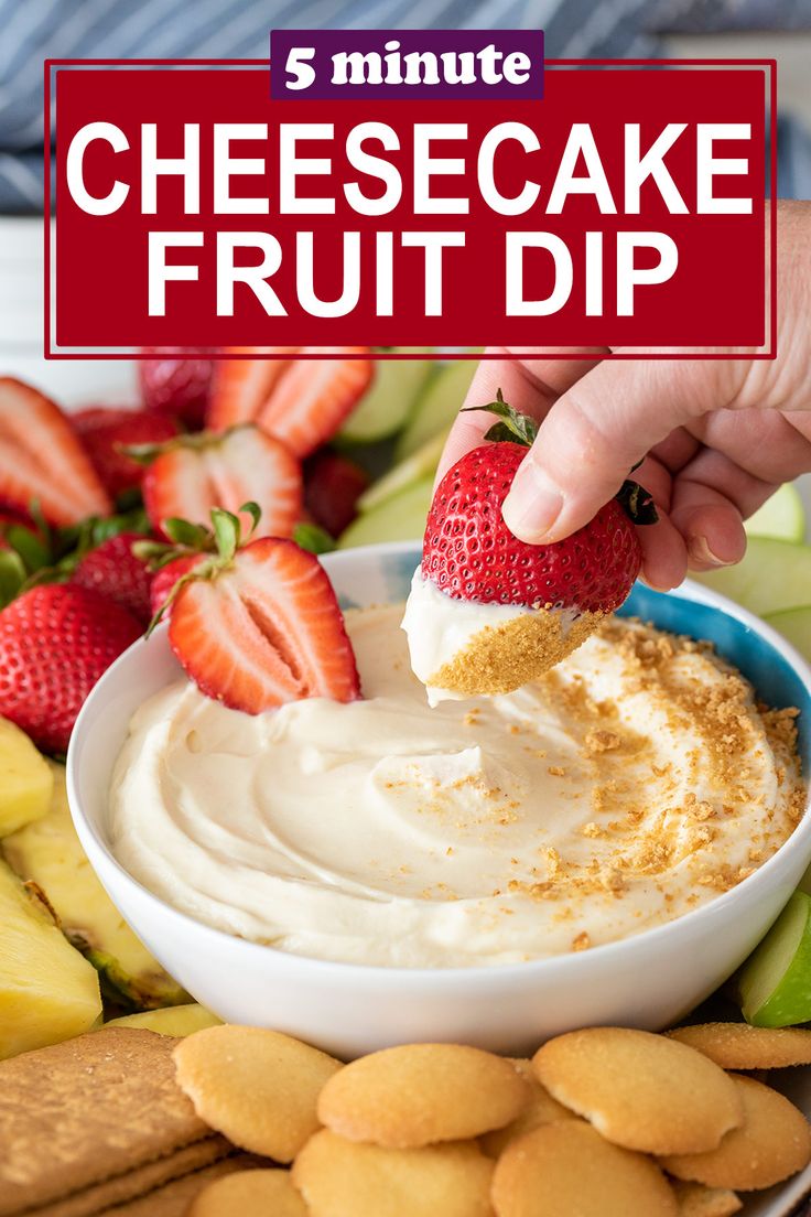 Dipping a strawberry into cheesecake dip. Dip Tray Ideas Appetizers, Fruit And Dip Tray Ideas, Fruit Tray And Dip, Valentines Fruit Dip, Cute Fruit Tray Ideas Creative, Easy Fruit Tray Ideas, Fruit Tray Dip Recipe, Fruit And Cookie Dip, Fruit And Dip