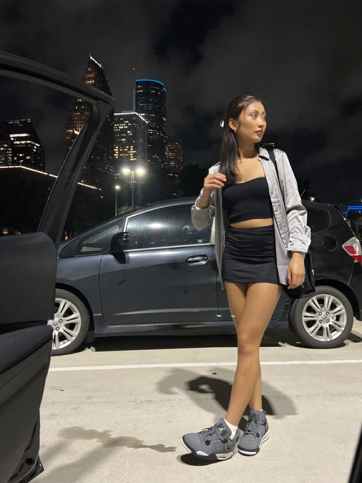 White Oreo Jordan 4 Outfit Black Women, Jordan 4 Gray Outfit, Jordan 4 Grey Outfit, Jordan 4 Skirt Outfit, Vapormax Plus Outfit Women, Jumpman Two Trey Outfits Women, A Ma Maniere Jordan 4 Outfit, Jordan 4 A Ma Maniere Outfit, Jordan 4 Cool Grey Outfit