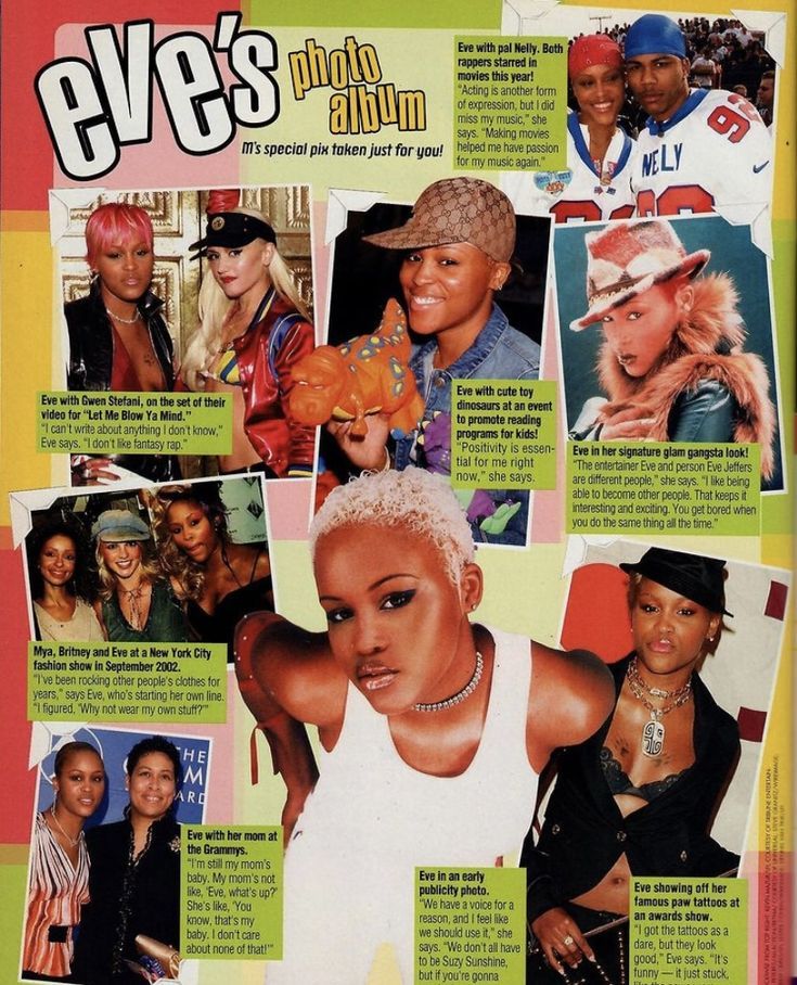 an advertisement for eye's cosmetics featuring women with pink hair and black skin, wearing hats