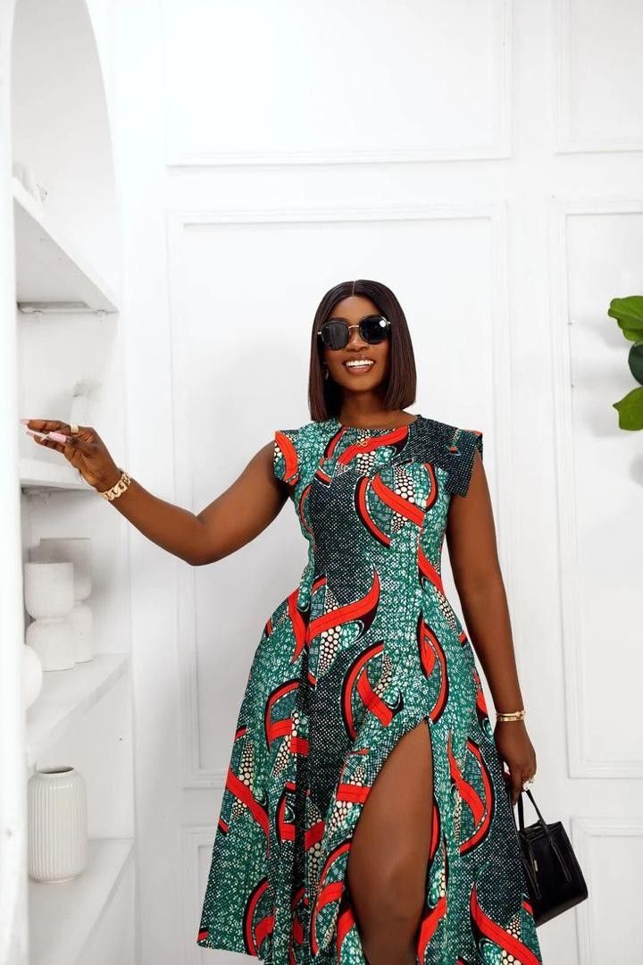 Short African Print Dresses Ankara, Flare Ankara Gown Styles, Simple Ankara Styles Gowns, Ankara Simple Dress Styles, Ankara Short Flare Gown Styles, Ankara Flare Dress Styles, Flare Dresses Ankara, Simple Ankara Dress Styles, African Fashion Modern Ankara