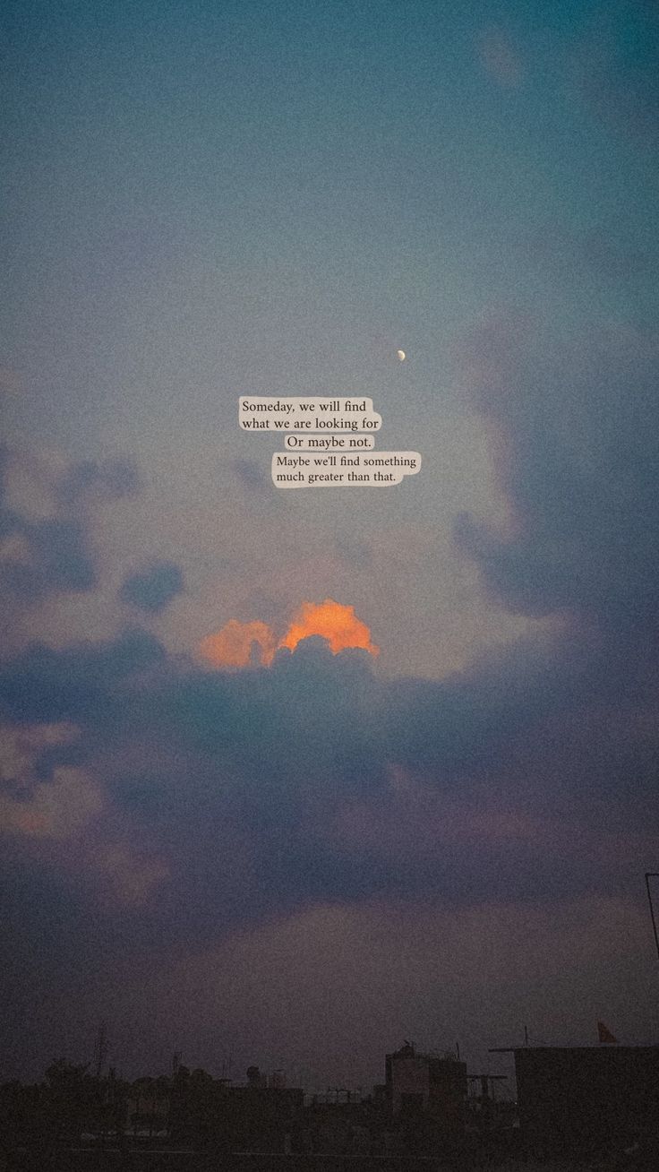 an orange cloud is in the sky with a quote above it