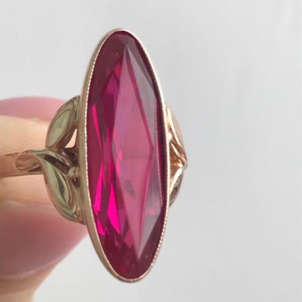 Victorian 14k Gold Ruby Ring Gift, Victorian Style 14k Gold Ruby Ring Gift, Pink Marquise Ruby Ring For Formal Occasions, Formal Pink Marquise Ruby Ring, Formal Marquise Pink Ruby Ring, Formal Pink Gold Sapphire Ring, Hallmarked Pink Ruby Ring For Formal Occasions, Victorian Style Rose Gold Ruby Ring, Oval Pink Gold Ruby Ring Fine Jewelry