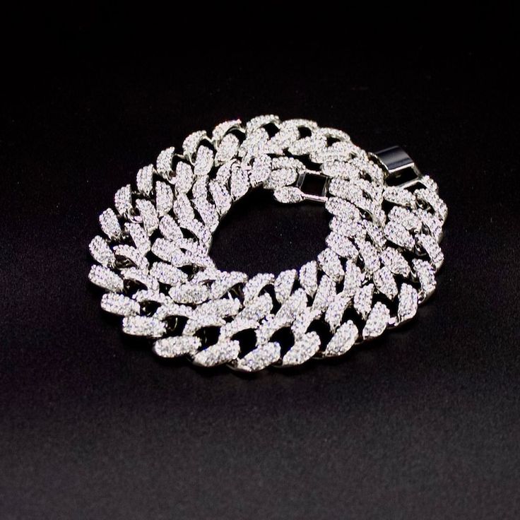 White Iced Out Chain Link Necklace, White Iced Out Chain Link Jewelry, Iced Out White Chain Link Jewelry, White Iced Out Cuban Link Necklace, Iced Out White Cuban Link Necklace, White Iced Out Chain Necklace, White Cuban Link Necklace With Cubic Zirconia, White Cuban Link Necklace As A Gift, White Cuban Link Necklace In Cubic Zirconia