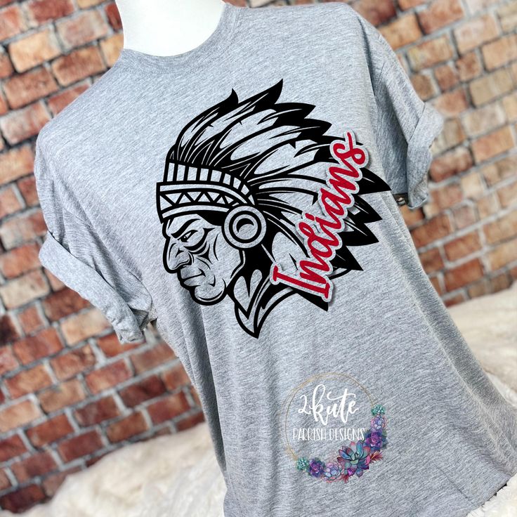 Indians School Spirit Shirts, Indian Mascot Shirts, Football Spirit Shirts, School Spirit Shirts Designs, Football Friday, Team Spirit Shirts, School Shirt Designs, Football Shirt Designs, Spirit Store