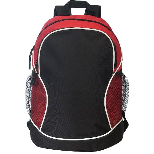 Backpack is made of 600D polyester w/heavy vinyl backing. Each side has a mesh pocket for a water bottle. Zipper to open main compartment. Heavy duty handle on the the top. Heavy duty adjustable shoulder straps. Custom Champ Heavy Duty Backpack in Red | 600 Denier | Bags | Backpacks | College and Sports Backpacks Red Functional Backpack For Outdoor Activities, Red Backpack With Zipper Closure For Outdoor Activities, Sporty Mesh Backpack For Outdoor Activities, Red Nylon Student Bag, Red Outdoor Backpack, Red Nylon Functional Backpack, Functional Red Nylon Backpack, Red Outdoor Standard Backpack, Sporty Mesh Backpack