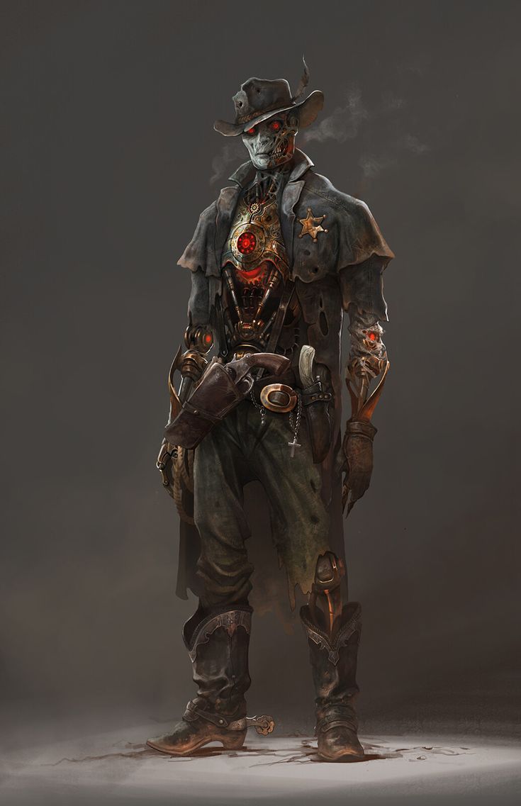 a character in a steampunk outfit standing with his hands on his hips