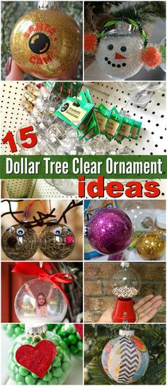 dollar tree ornament ideas for christmas and other holiday decorations that are easy to make