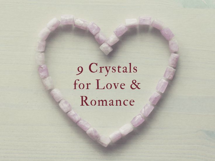 a heart shaped object with the words crystals for love and romance