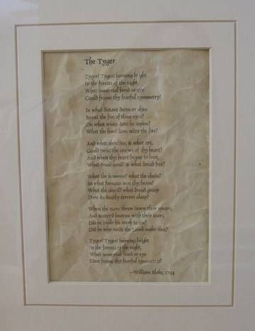 a framed poem with writing on it in a white frame