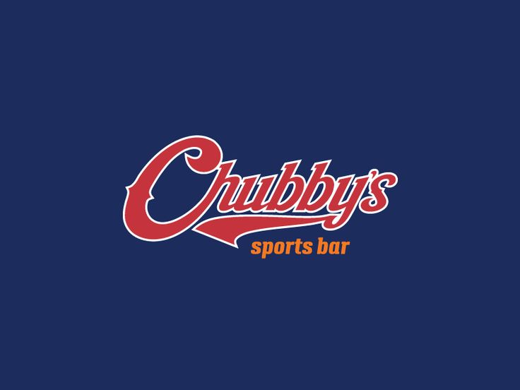 the logo for chubby's sports bar