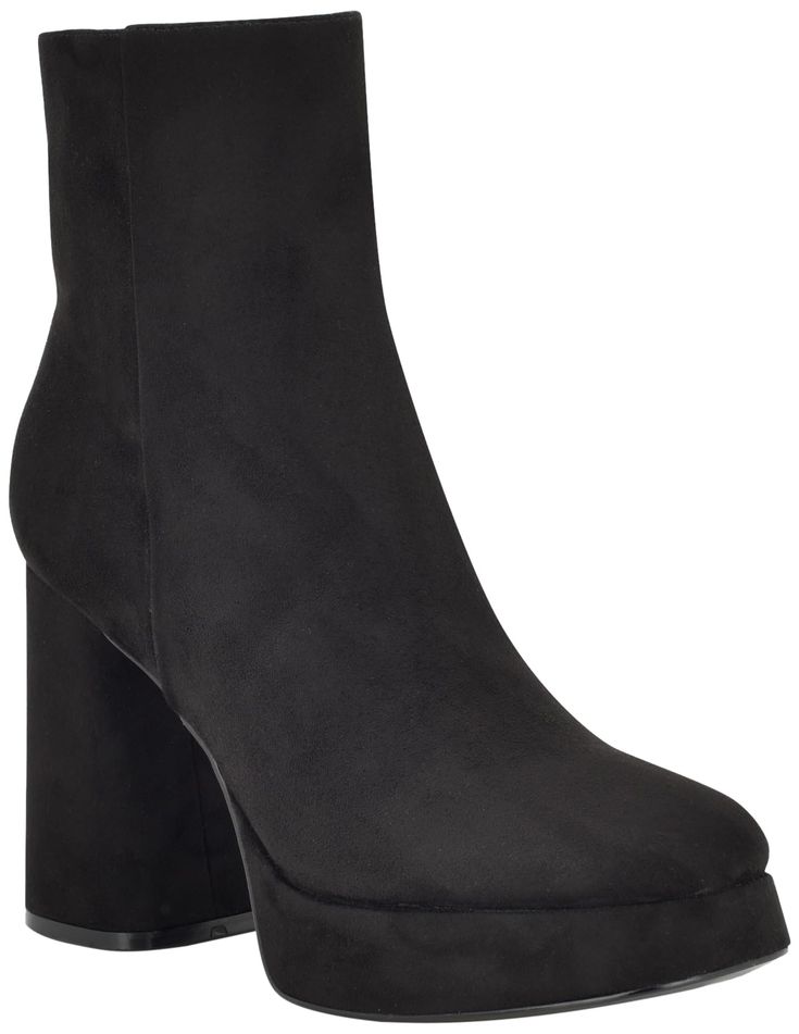 PRICES MAY VARY. Elevate your wardrobe in the Velo dress booties. This bootie features a flattering square toe, and a flared block heel that is sure to impress. Perfect for dressing up or down! Founded in 1978, Nine West empowers women to take on the world in style, from day to night. Square Toe Zip Closure Imported 3.71" Heel Height Spring Heeled Boots With Block Heel, Chic Heeled Boots With Square Toe And Platform, Chic Platform Boots With Square Toe, Trendy Wide Calf Platform Boots With Block Heel, Chic Square Toe Platform Boots For Fall, Trendy Heeled Boots With Sculpted Block Heel, Chic Platform Boots With Stacked Heel For Winter, Chic Spring Platform Boots With Block Heel, Chic Winter Platform Boots With Stacked Heel