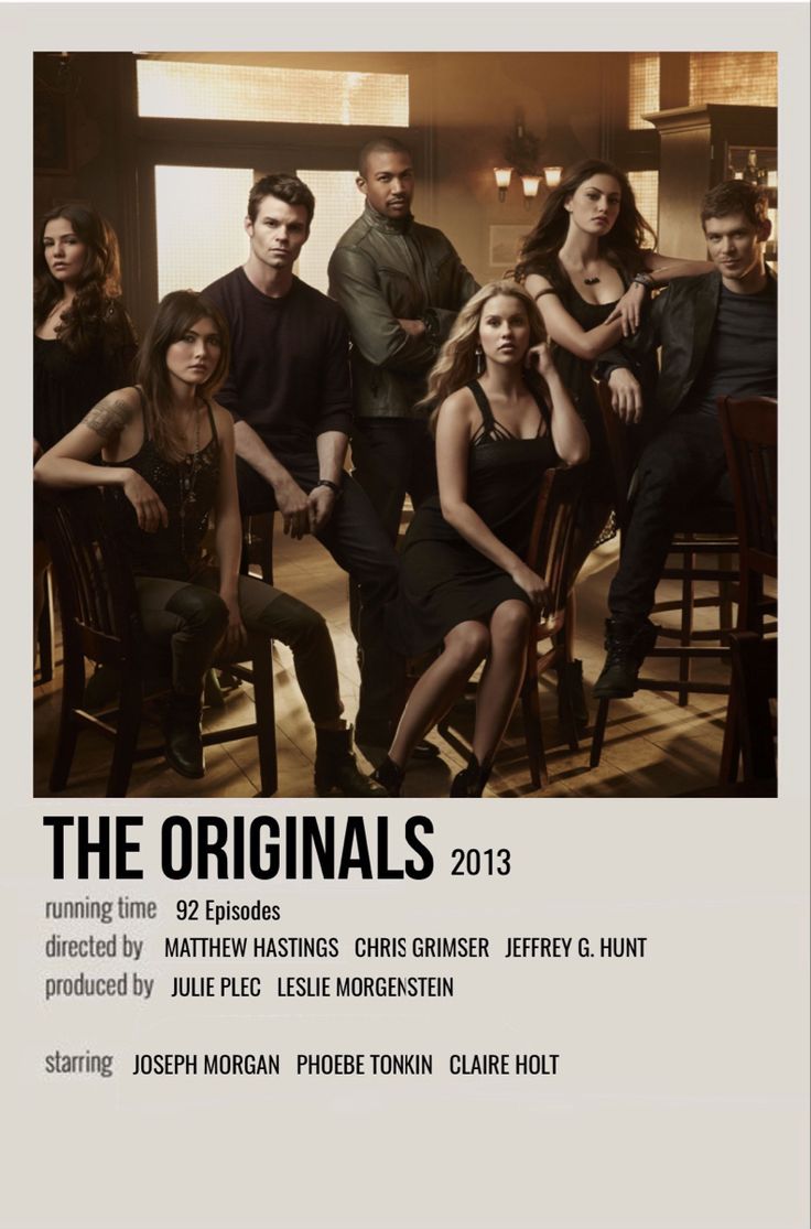 the originals movie poster is shown in black and white, with an image of several people